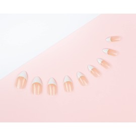 Acryl Oval Nägel 120-Stück Set, Französisch Bare