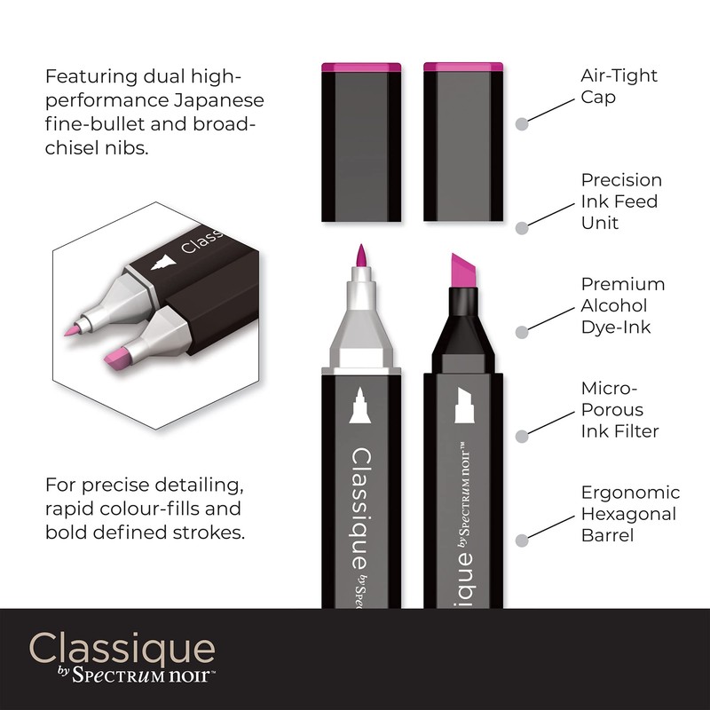 Crafter's Companion Spectrum Noir Classique Create Alcohol Marker Dual Nib