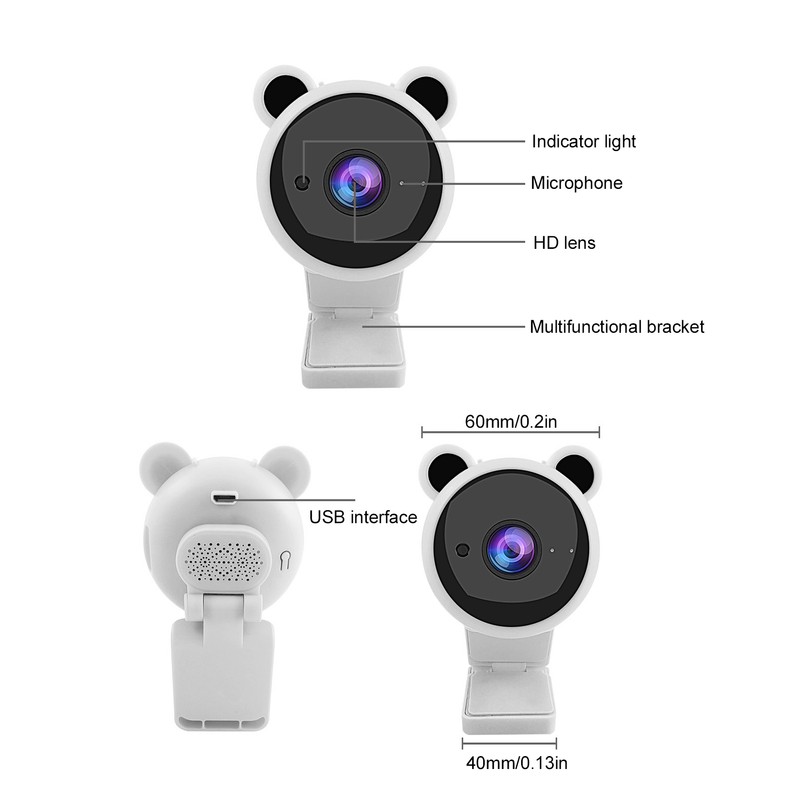 1080P HD USB Computer Camera Video Recording Digital Webcam BuiltIn