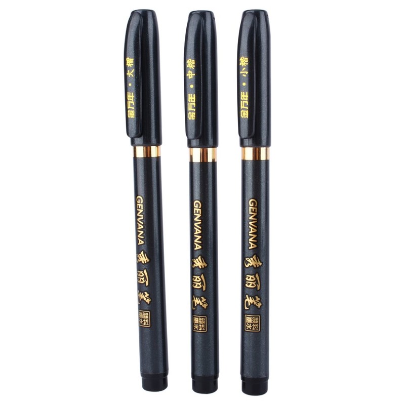 GOTOTOP 3 Calligraphy Pens Set Brush Pen Chinese Calligraphy Pen