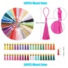 Allazone 200 Pieces Tassel Set 6 Style Bookmark Tassels Handmade
