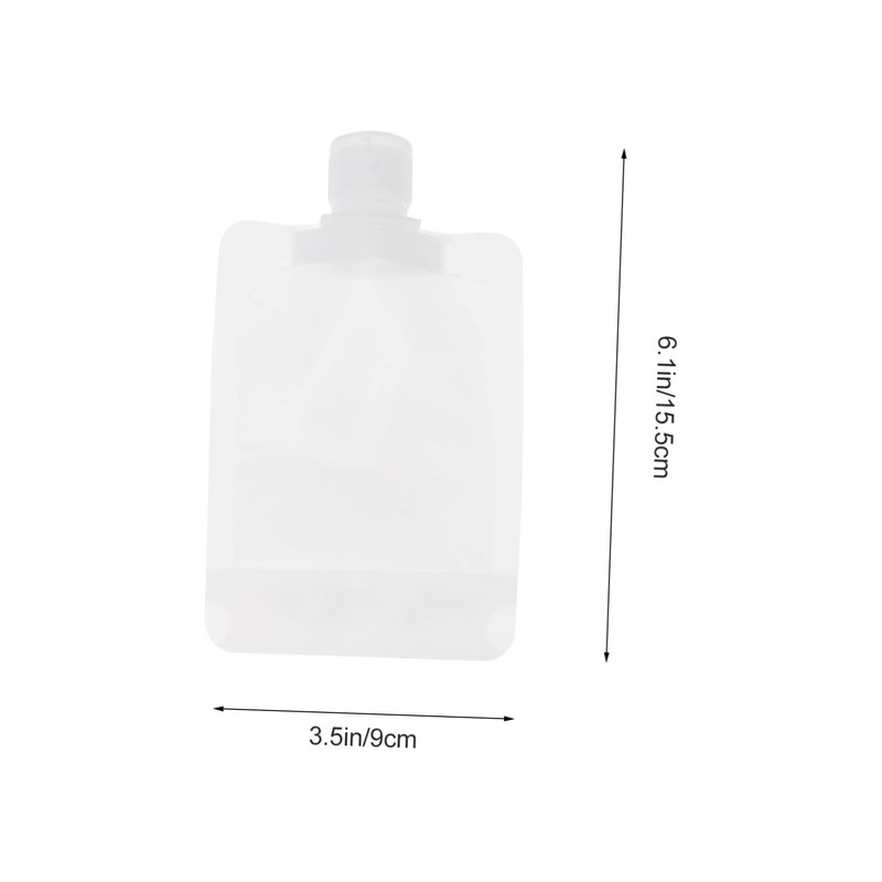 Outanaya 12Pcs Portable Squeezable Lotion Bag Refillable Travel Cosmetic Pouch