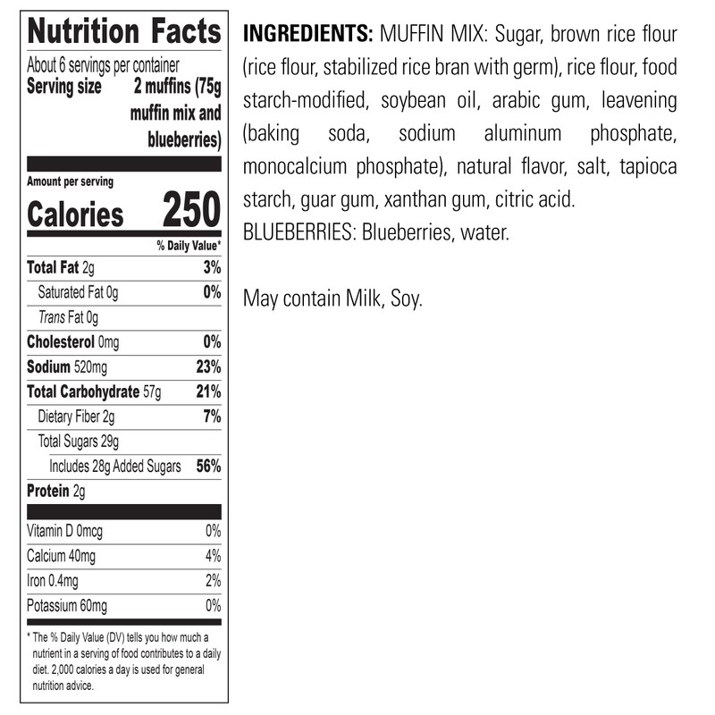 Krusteaz Gluten Free Baking Mix, Wild Blueberry Muffin Mix, Gluten