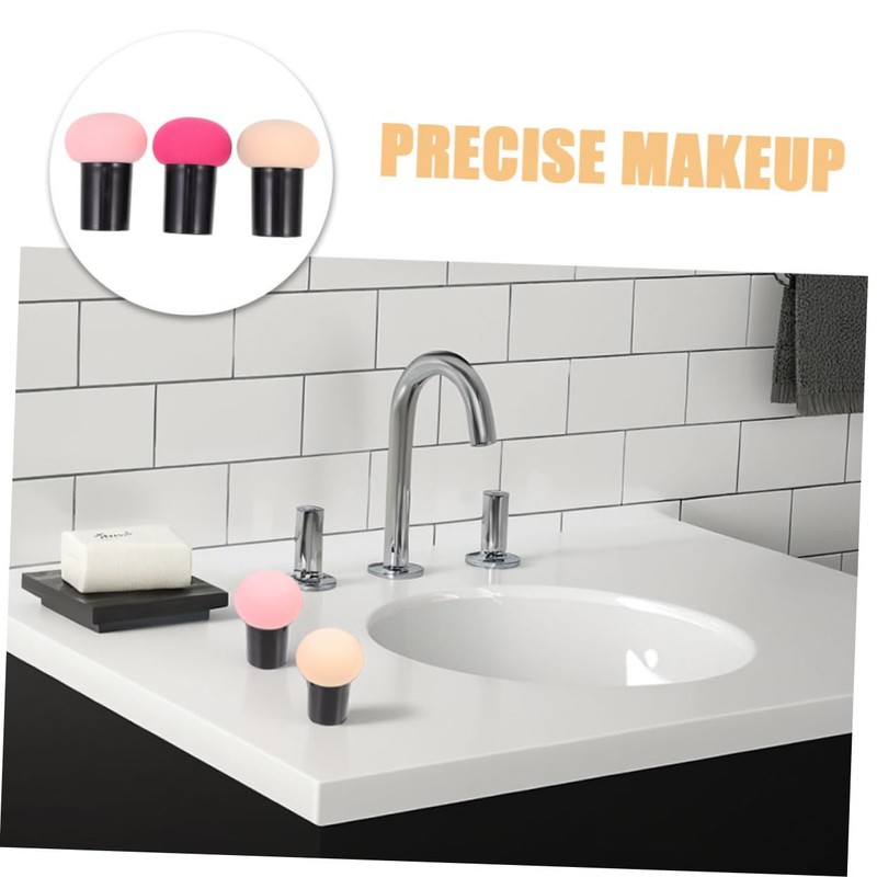 Ipetboom Dual-use Makeup Sponge 6pcs Mushroom Puff Soft Plush Material