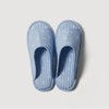 JAJU [JAJU] Quilting Washable Floral Slippers_250-265_Blue