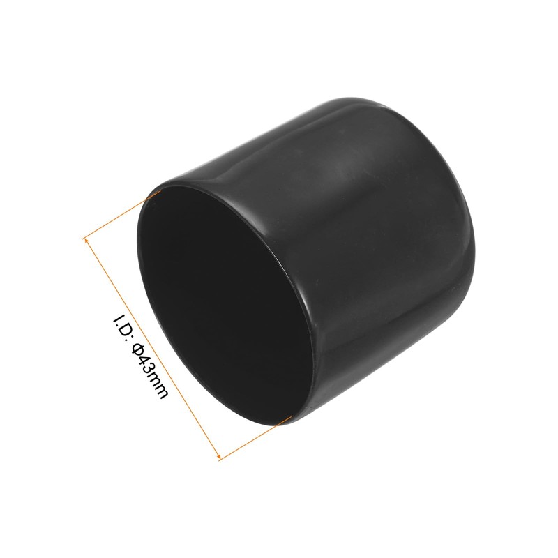 sourcing map 8pcs Rubber End Caps 43mm ID Vinyl Round
