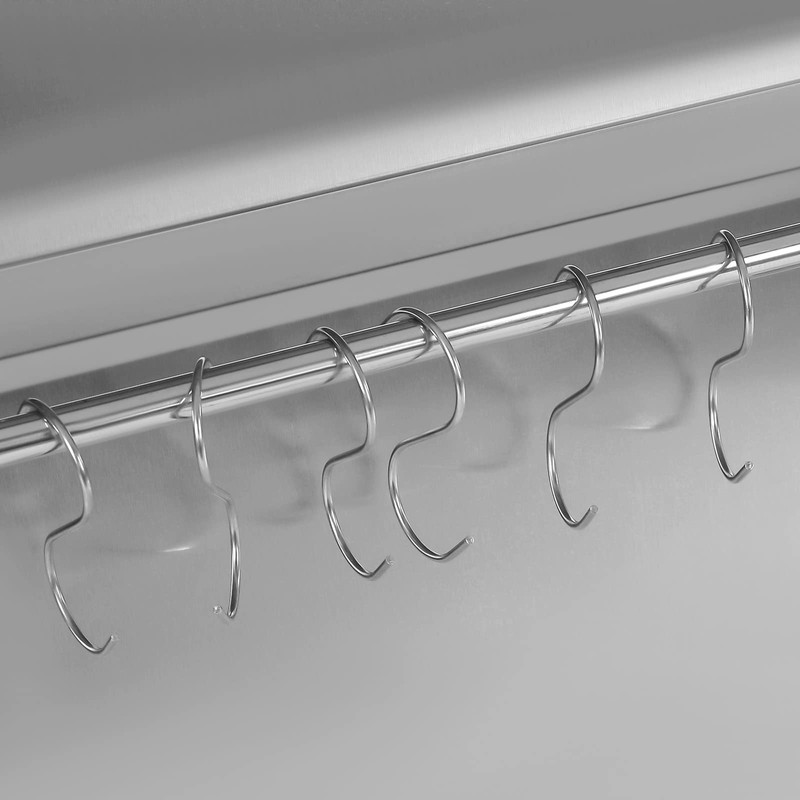 Stainless Backsplash Behind Stove With Shelf, 30 x 30.7 Inch
