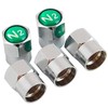 GODESON Chrome Plated Brass Tire Valve Stem Caps N2 Nitrogen