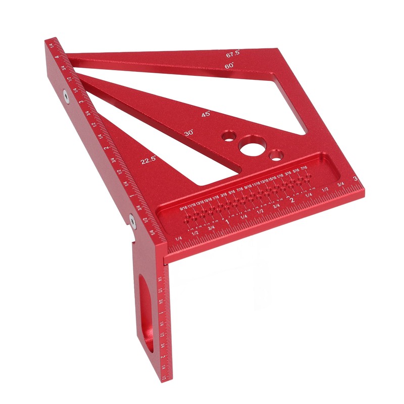 Woodworking Ruler Multifunctional Angle Measuring Ruler Aluminum Alloy Square Tool
