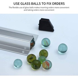 Tab Grabber, Ticket Holder Restaurant Tab Order Grabber Kitchen Order Holder 35cm Aluminium Ticket Grabber Wall-Mounted Ticket Rail Rack Holder Bill Receipt Holder Food Catering Hold Orders Cafes Bars