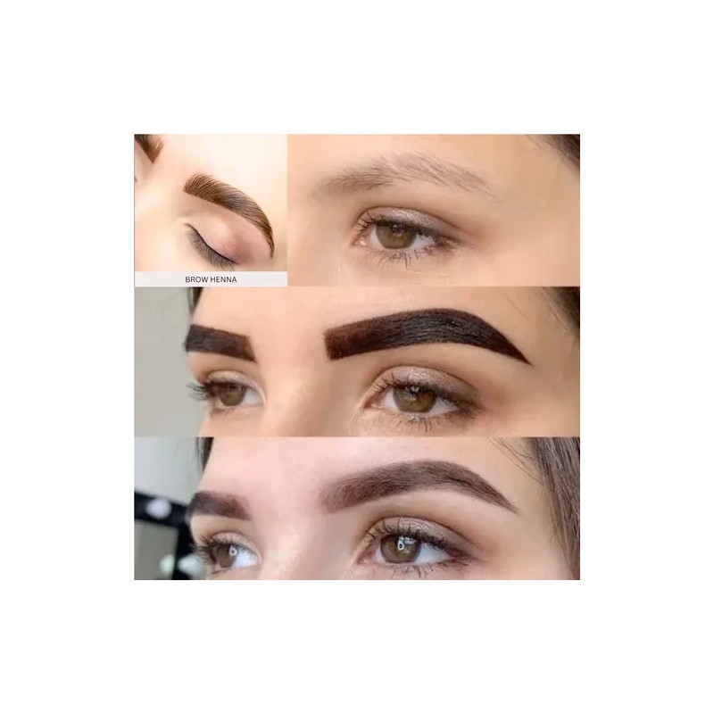 Kit Tinte Henna Cejas Hd Y Pestañas Tipo Microblading Crema