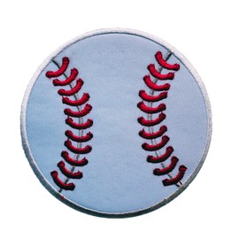 Baseball Sports Patch – 4" Embroidered Ball Applique with Iron On Sew On for Backpacks, Hats, Clothing, Jackets – Athletic Patch for Baseball, Softball, and Sports Lovers