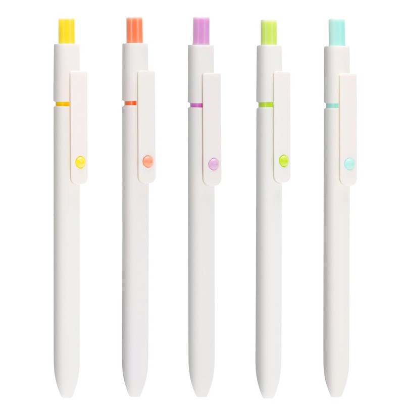 5PCS Zennyth Retractable Gel Pens Set, Quick Dry Black Ink