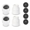 4 Pack #12 White Ceramic TIG Cups with 1/8 Mesh