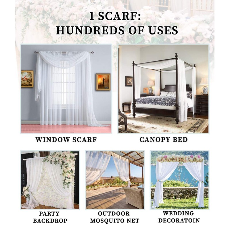 Warm Home Designs Wedding Arch Draping Fabric Bundle - Silver
