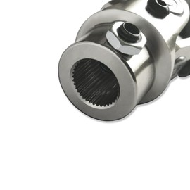 IMOOA Chrome 22" Steering Shaft with Dual Universal U Joints (3/4" DD x 1" DD & 3/4" DD x 9/16"-26 Spline)