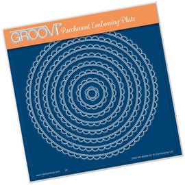 Nested Scallop Circles - A5 Square Groovi Plate
