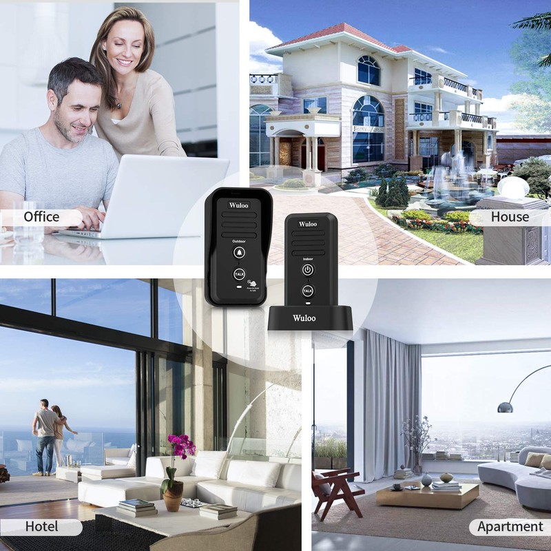 Wuloo Wireless Intercom Doorbells for Home Classroom, Intercomunicador Waterproof Electronic
