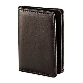 Samsonite Genuine Leather Business Card Holder - Black - One Size, black, Bifold Wallet