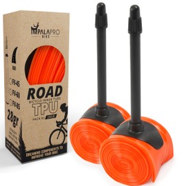 IMPALAPRO Extra Light TPU Inner Tube Road Bike 700C 28 g Compatible with 700 x 18/23/25/28/30/32C - Bicycle Inner Tube 28 Inch French Valve 45/65/85 mm - TPU Road Bike Inner Tube 28 Inch (TPU 2 Pieces