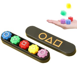 Gonggi Korean Game Tossing Game Set Stone Catching Traditional Folk Play Set Jebi chagi Gong-gi Biseokchigi Paeng-y DDAKJI Family Travel Party Gifts for Children (5 pcs Black case)