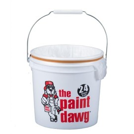 Dripless 2-Gallon Paint Dawg Paint Bucket with 24 Liners - Painters Bucket with Handle - 2-Gallon - 9.75 x 9.75 x 9.33 inches