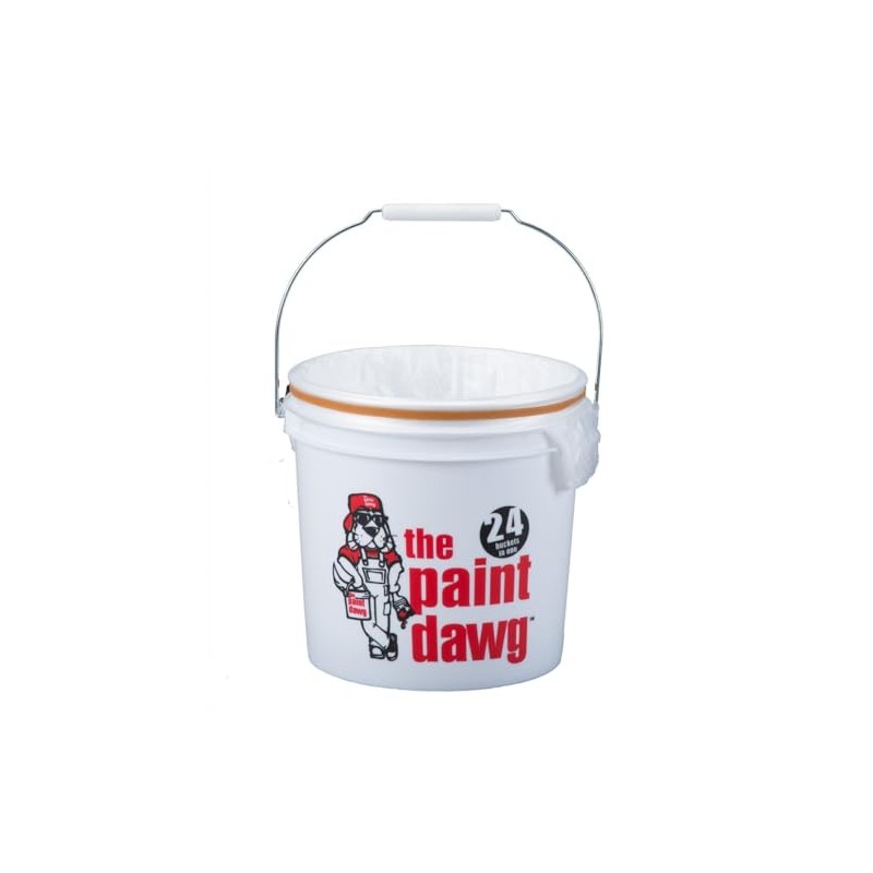 Dripless 2-Gallon Paint Dawg Paint Bucket with 24 Liners -