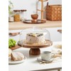Kanwone Acacia Wood Cake Stand with Acrylic Lid - 12in
