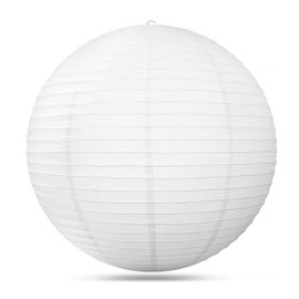 Pack of 5 30 cm White Paper Lanterns, Paper Lantern, Decorative Celebration, Classic Bamboo Style, Ribbed Lanterns, Paper Lamps, Round Lampshade for Wedding, Party, Birthday, Garden Decoration, 5