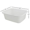 Lesbin 12 Quart Plastic Wash Basin, 4 Pack Dish Pan,