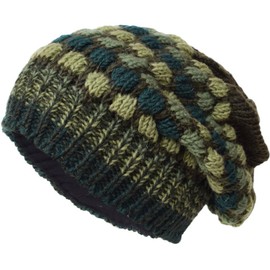 Gheri Woolen Knitted Fleece Lined Multicoloured Beanie Hats Q