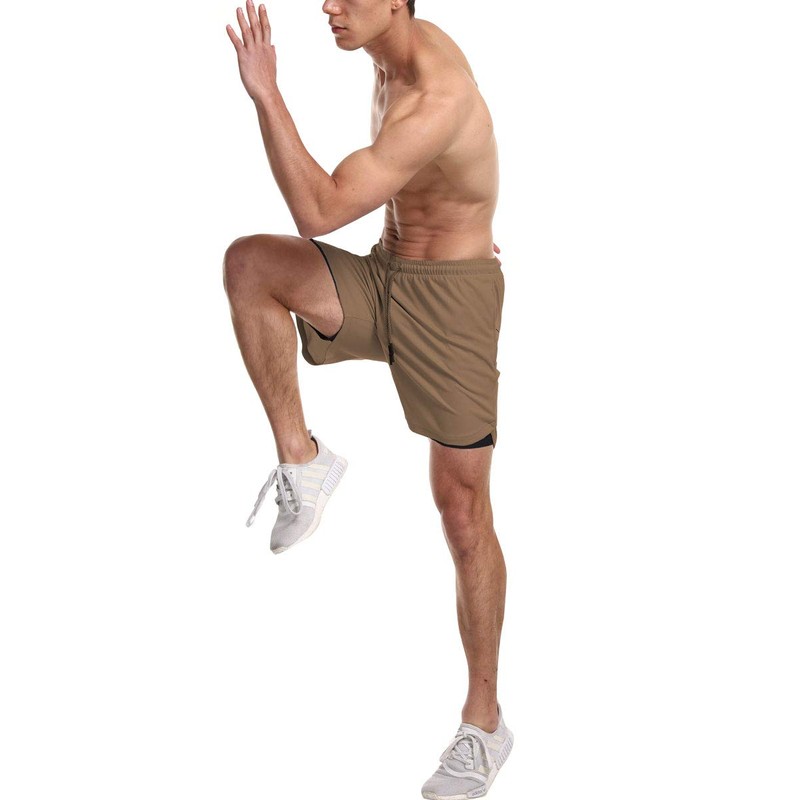 EVERWORTH Pantalones cortos de entrenamiento 2 en 1 para hombre