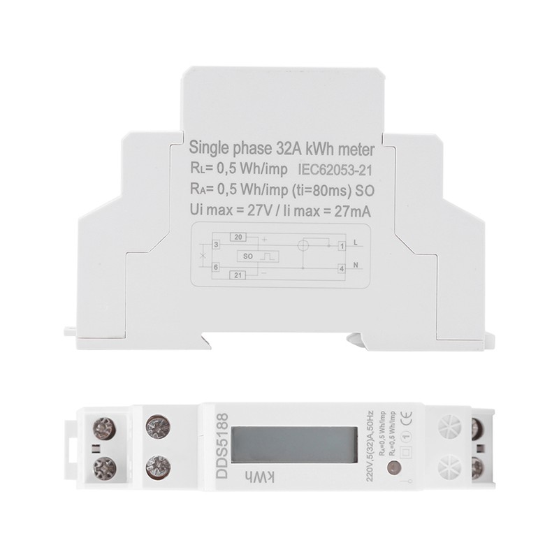 Digital LCD Single phase Din Rail Electric Meter 5-32A Electronic