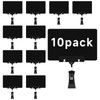 10 Pack Mini Plastic Chalkboard Sign with Clip, Double Sided