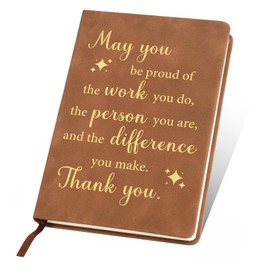 Inspirational Gifts for Women - Thank You Teacher Appreciation Gifts for Mentor Nurse Coworker Boss Employee,End of Year Teacher Retirement Graduation Gift,Nurses Week Gift,Leather Journal Notebooks