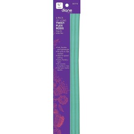Diane NEW Diane #T70 Twist Flex Hair Perm Rods Green 10" X 3/8" 10 PCS
