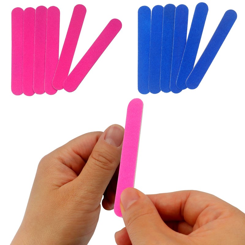 Roellgs Pack of 100 Professional Nail Files, Double Sided Disposable