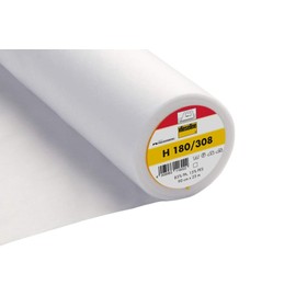 Vilene Interfacing Iron On - Light - H180 / 308 - White - 1m x 90cm - Per Metre