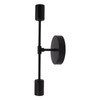 E27 E26 Double Wall Light Base Iron 85‑265V Black Modern
