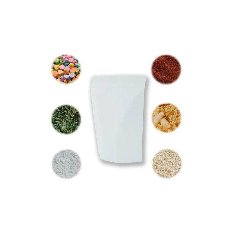 Bolsa C/zipper Laminada Mate 454g Café Alimentos100pz