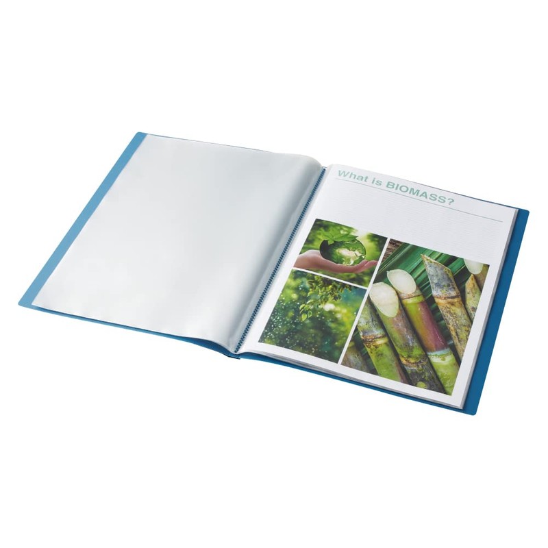 King Jim Clear File Biomass A4 Vertical Black 20 Pockets