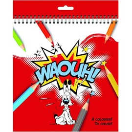 Clairefontaine - Asterix Idefix Small Coloring Book - Spiral Bound - 30 Sheets - 60 Pages - Laminated Card Cover - 812975C