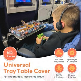 NEW Airplane Tray Table Cover – Universal Fit, Sturdy & Easy Setup – Airplane Tray Cover Kids - Travel Essentials for Flying & Toddler Plane Essentials