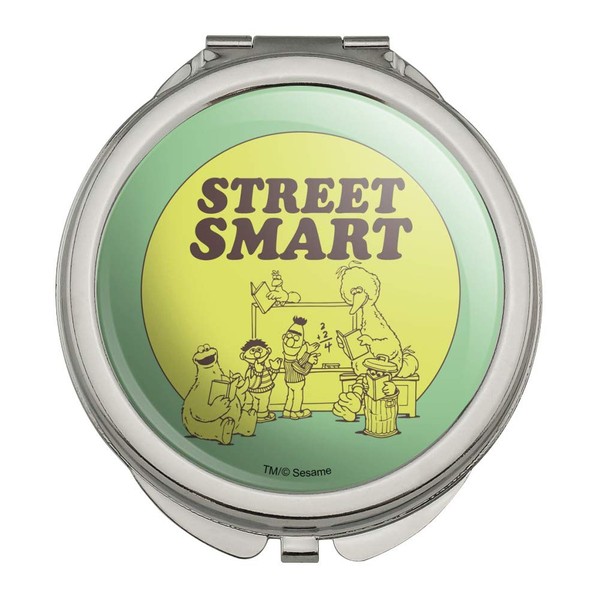 Sesame Street Smart Compact Travel Purse Handbag Makeup Mirror