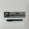 LEIASA | Targa Videosorveglianza - 5x18 cm - Alluminio -