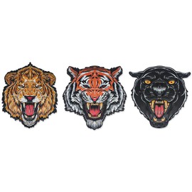 Aimto Metal tiger Wall Decor lion Wall Decor panther Wall Decor Wildlife Wall Art Decor for Living Room Bedroom Bathroom etc Indoor & Outdoor Decor (Set of 3)
