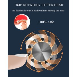 Electric Automatic Nail Clipper, USB Rechargeable Safe Electric Nail Cutter Knife and File 2 in 1 Design ，Electric Nail Trimmer for Adults、Baby、Kids、Elderly.Caregivers(Pack of 1) White