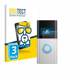 BROTECT Protective Glass for Ring Video Doorbell 3 Plus (Pack of 3) Protective Film Tempered Glass [Extremely Scratch-Resistant 9H, Anti-Fingerprint, Ultra Transparent]