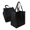 TSHAOUN 2 Pack Black Shopping Bags, Reusable Shopping Bag Grocery