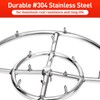 Stanbroil 18" Stainless Steel Round Jet Burner Ring for Natural